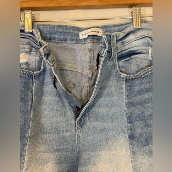 Flying Monkey - 90'S Vintage Super High Rise Double Panels Flare Jeans | Size 28 - Picture 7 of 16